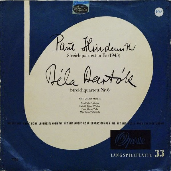 Opera 1135 - Paul Hindemith, Béla Bartók, Das Keller Quartett -