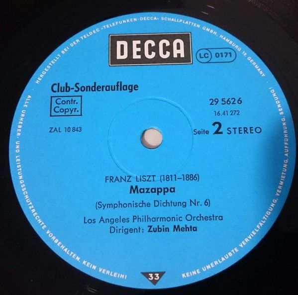 DECCA 29 562-6 - Franz Liszt, Los Angeles Philharmonic Orchestra - Image 4