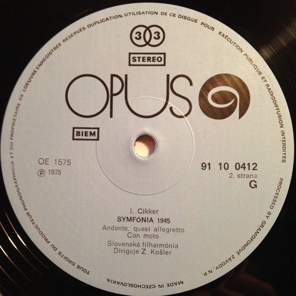 Opus 9110 0412 - Ján Cikker, Slovak Philharmonic Orchestra, Zden - Image 7