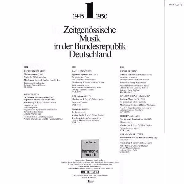 Deutscher Musikrat DMR 1001-3 - Various - Zeitgenössische Musik - Image 2
