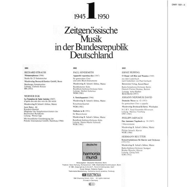Deutscher Musikrat DMR 1001-3 - Various - Zeitgenössische Musik - Image 2