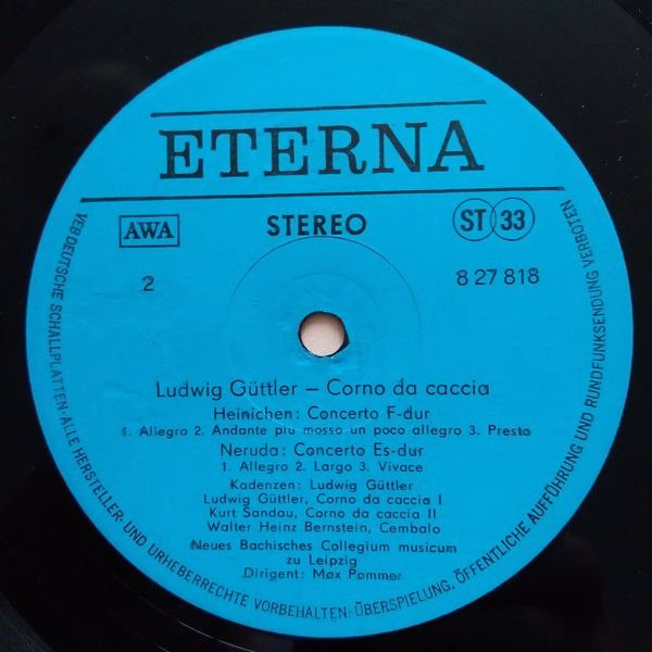 Eterna 8 27 818 - Ludwig Güttler - Corno Da Caccia - Konzerte v - Image 4