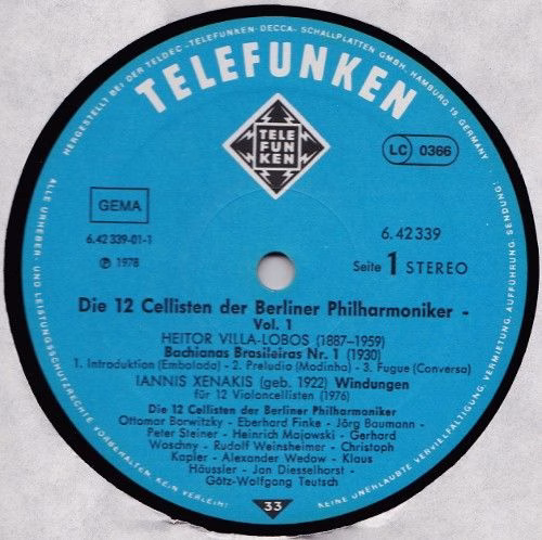 Telefunken 6.42339 AW - Die 12 Cellisten Der Berliner Philharmon - Image 3