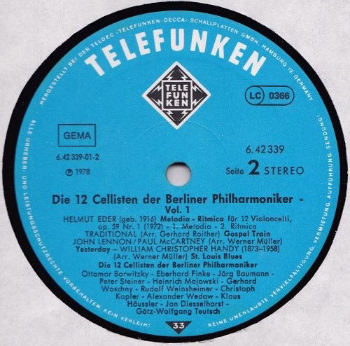 Telefunken 6.42339 AW - Die 12 Cellisten Der Berliner Philharmon - Image 4