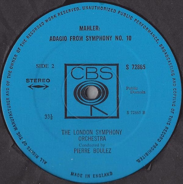 CBS S 72865 - Gustav Mahler, Pierre Boulez, Elisabeth Söderström - Image 4