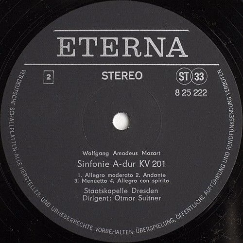 Eterna 8 25 222 - Wolfgang Amadeus Mozart, Staatskapelle Dresden - Image 4