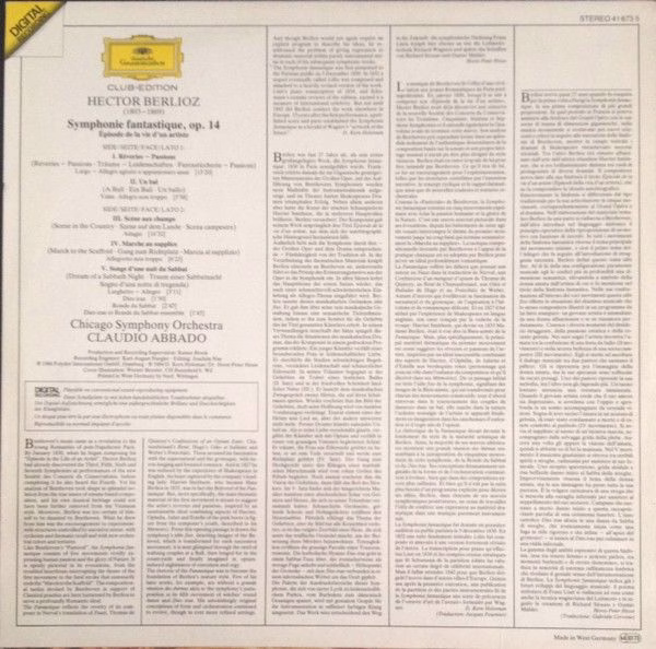 Deutsche Grammophon 41 673 5 - Hector Berlioz, Chicago Symphony - Image 2