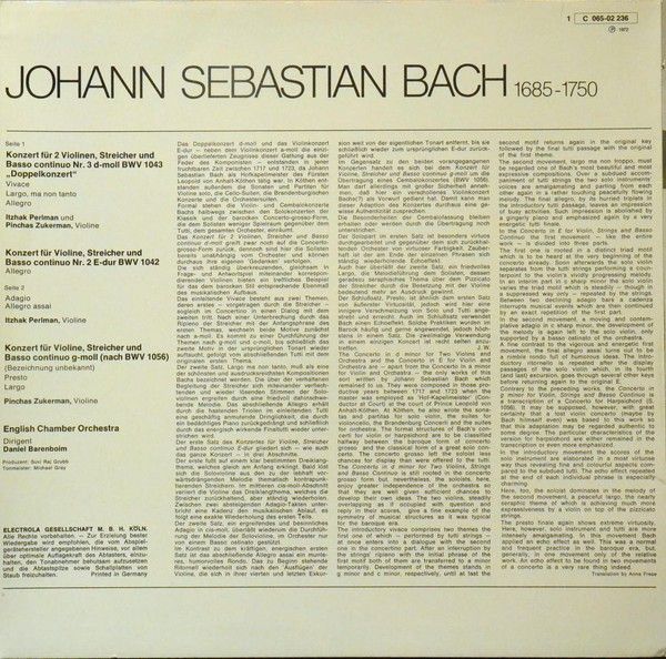 His Master's Voice 1C 065-02 236 - Daniel Barenboim, Itzhak Perl - Image 2