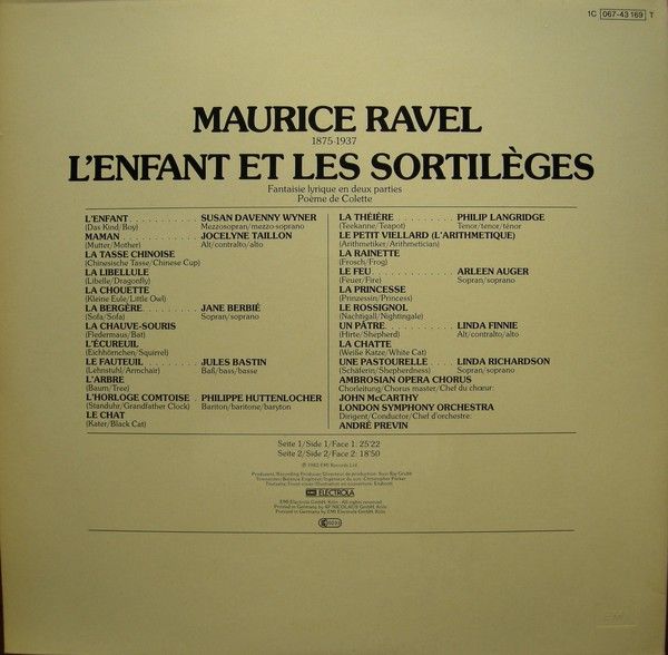 His Master's Voice Digital 1C 067-43 169 T - Maurice Ravel, Andr - Image 2