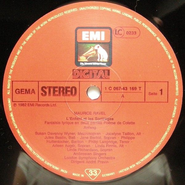 His Master's Voice Digital 1C 067-43 169 T - Maurice Ravel, Andr - Image 4