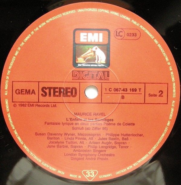 His Master's Voice Digital 1C 067-43 169 T - Maurice Ravel, Andr - Image 5