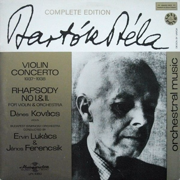 Hungaroton SLPX 11350 - Béla Bartók, Dénes Kovács, Budapest Symp - Image 2
