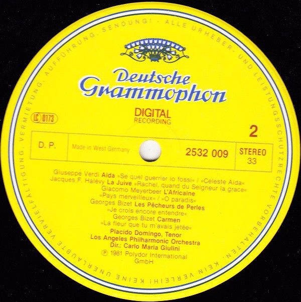 Deutsche Grammophon 2532 009 - Placido Domingo, Carlo Maria Giul - Image 4