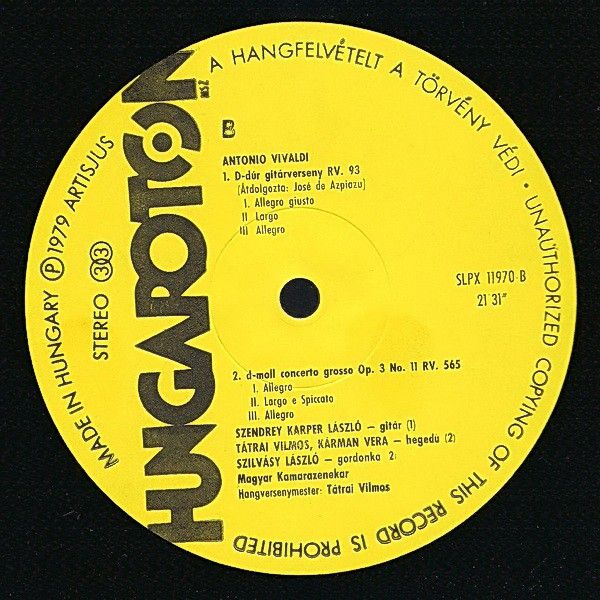 Hungaroton SLPX 11970 - Antonio Vivaldi, László Szendrey Karper, - Image 4