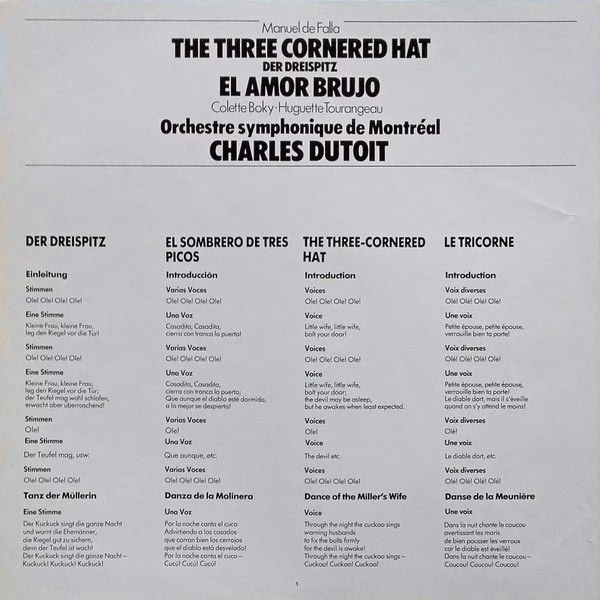 DECCA SXDL 7560 - Manuel De Falla, Colette Boky, Huguette Touran - Image 3