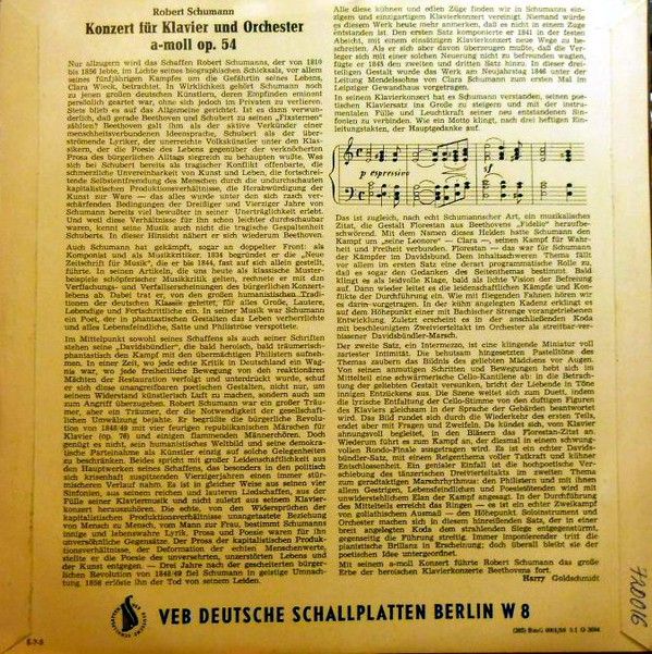 Eterna 7 20 016 - Robert Schumann, Gerhard Puchelt, Gewandhausor - Image 2