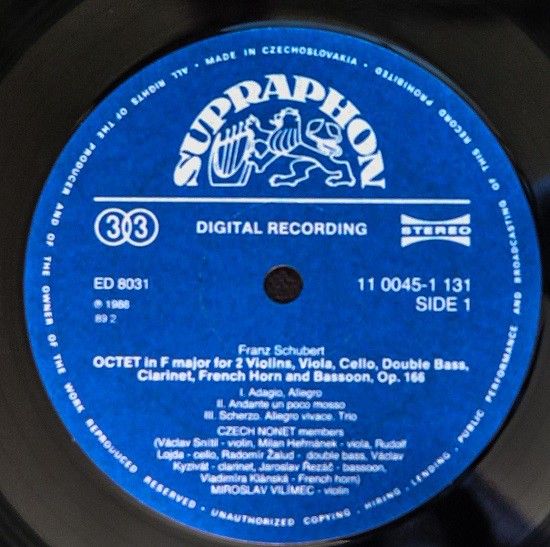 Supraphon 11 0045-1 131 - Franz Schubert, Czech Nonet, Miroslav - Image 3