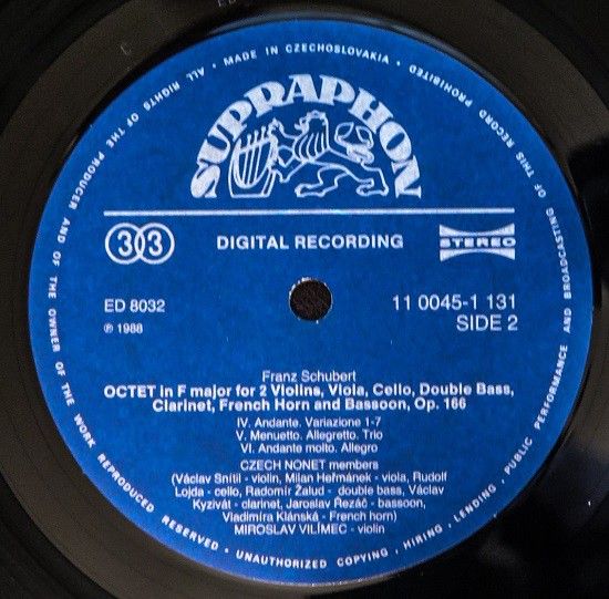 Supraphon 11 0045-1 131 - Franz Schubert, Czech Nonet, Miroslav - Image 4