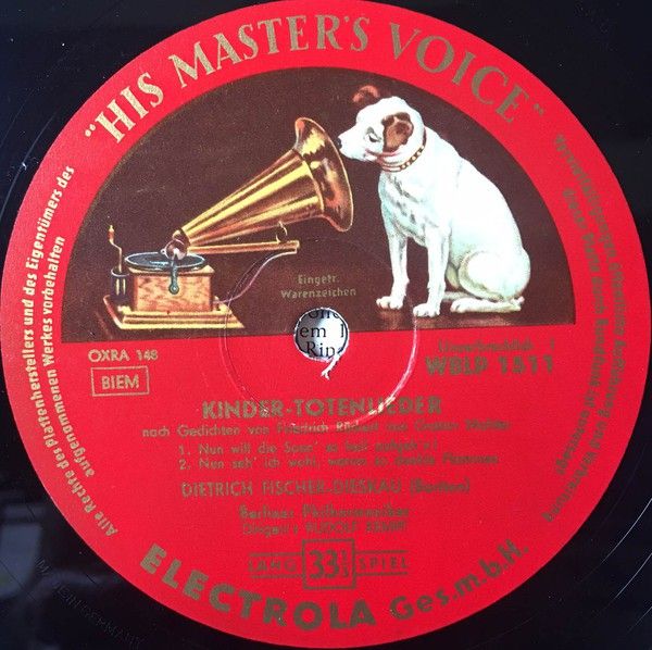 His Master's Voice WBLP 1511 - Gustav Mahler, Dietrich Fischer-D - Image 3