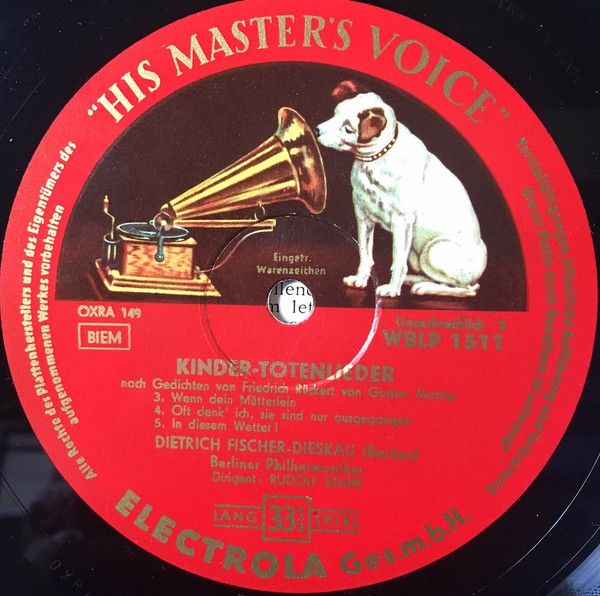 His Master's Voice WBLP 1511 - Gustav Mahler, Dietrich Fischer-D - Image 4