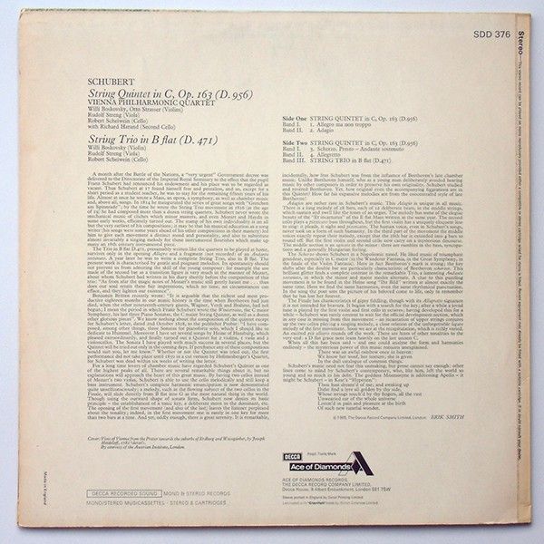 Ace Of Diamonds SDD 376 - Franz Schubert, Wiener Philharmonische - Image 2