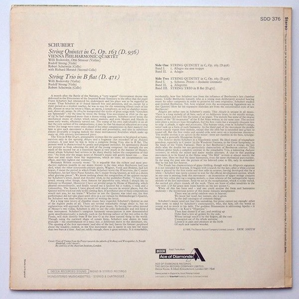 Ace Of Diamonds SDD 376 - Franz Schubert, Wiener Philharmonische - Image 2