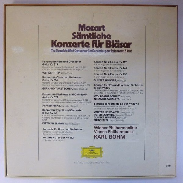 Deutsche Grammophon 2740 231 - Wolfgang Amadeus Mozart, Wiener P - Image 2