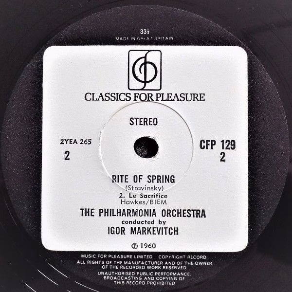 Classics For Pleasure CFP 129 - Igor Stravinsky, Philharmonia Or - Image 4