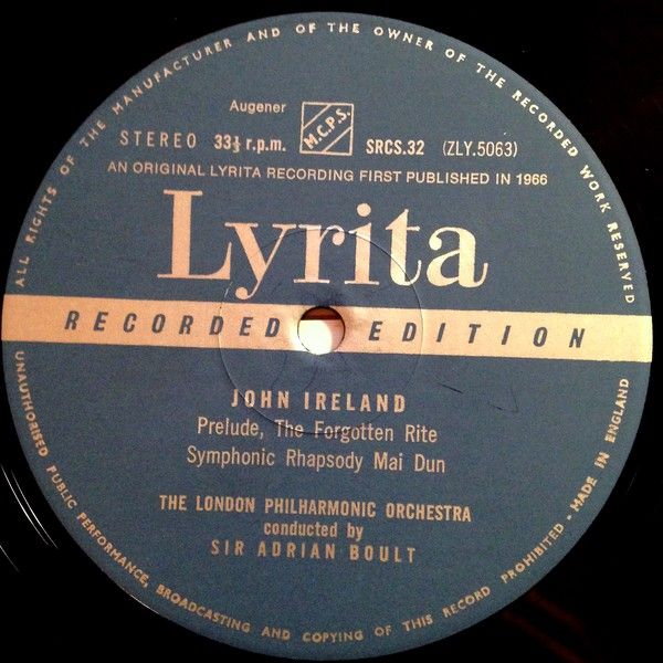 Lyrita SRCS 32 - John Ireland, London Philharmonic Orchestra, Si - Image 3