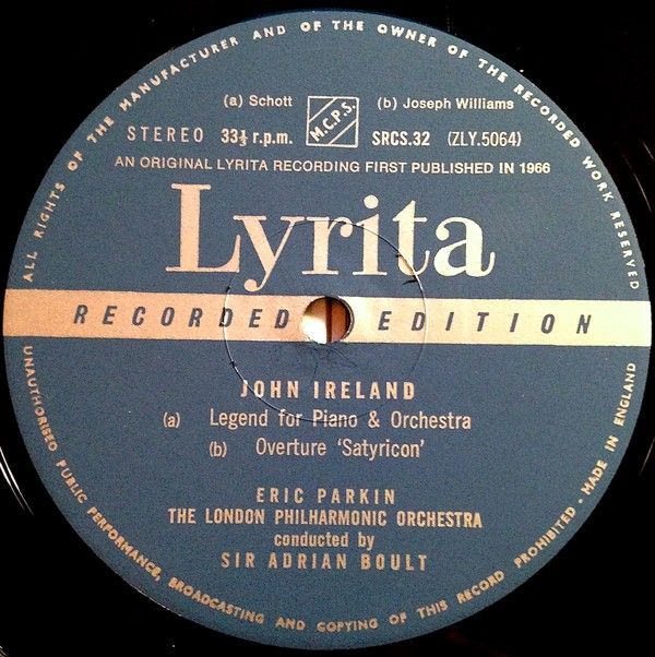 Lyrita SRCS 32 - John Ireland, London Philharmonic Orchestra, Si - Image 4