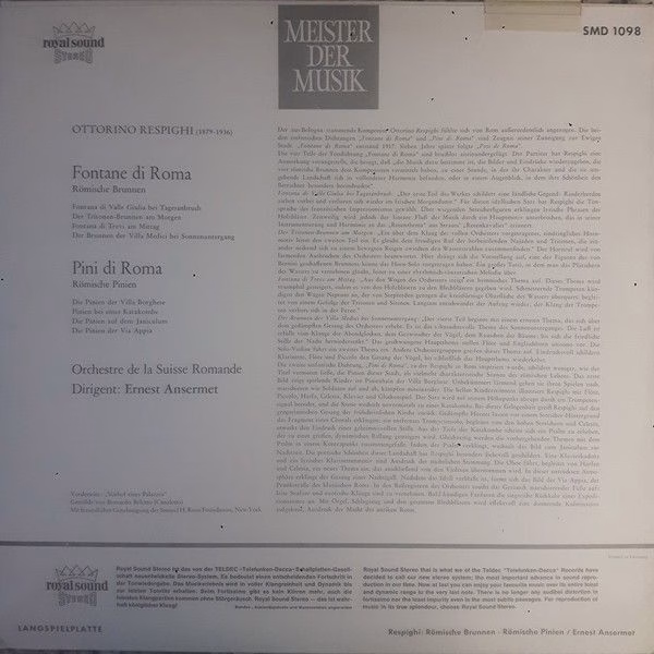 Meister Der Musik SMD 1098 - Ottorino Respighi, L'Orchestre De L - Image 2