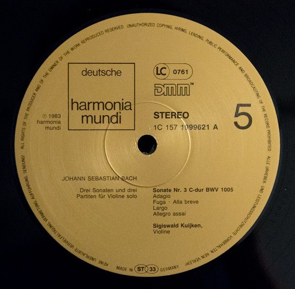 Deutsche Harmonia Mundi 1c 157 1999603 - Johann Sebastian Bach, - Image 8