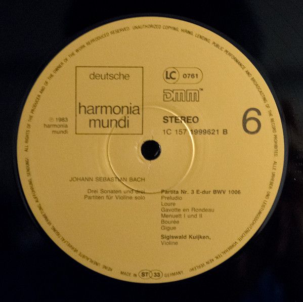 Deutsche Harmonia Mundi 1c 157 1999603 - Johann Sebastian Bach, - Image 9