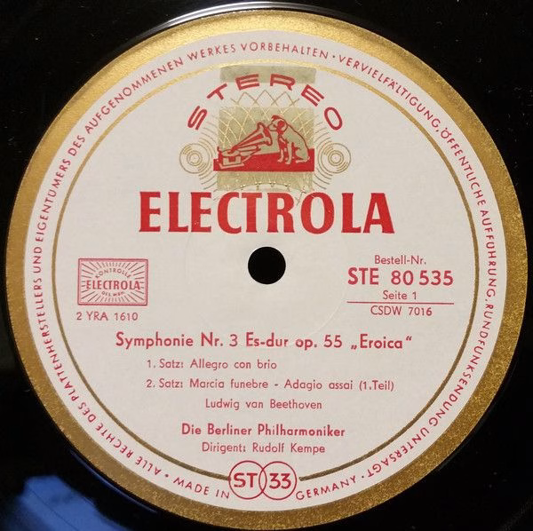 Electrola STE 80 535 - Ludwig Van Beethoven, Rudolf Kempe, Berli - Image 3