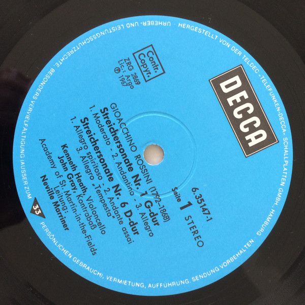 DECCA DK 11568/1-2 - Gioacchino Rossini, The Academy Of St. Mart - Image 3