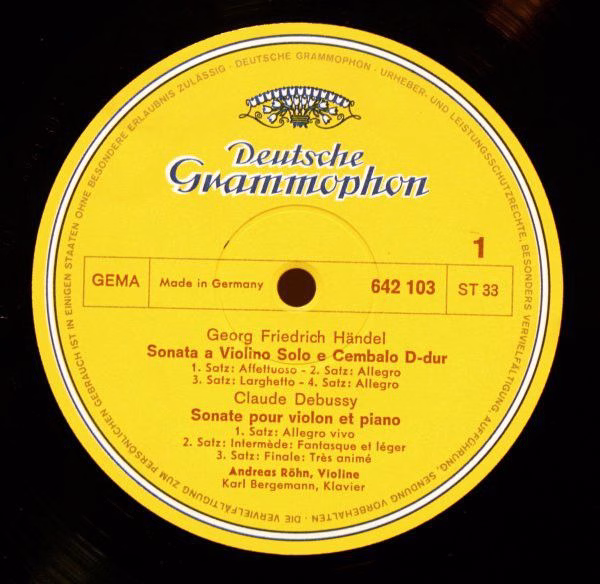 Deutsche Grammophon 642 103 - Andreas Röhn, Karl Bergemann, Geor - Image 3