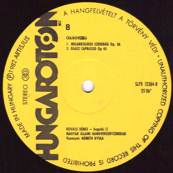 Hungaroton SLPX 12384 - Gyula Németh, Hungarian State Orchestra, - Image 3