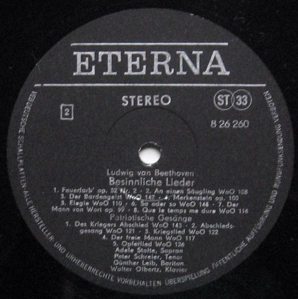 Eterna 8 26 260 - Ludwig van Beethoven, Adele Stolte, Peter Schr - Image 4
