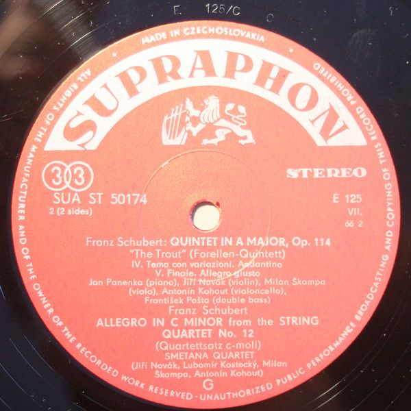 Supraphon SUA ST 50174 - Jan Panenka, Jiří Novák (2), Milan Škam - Image 2