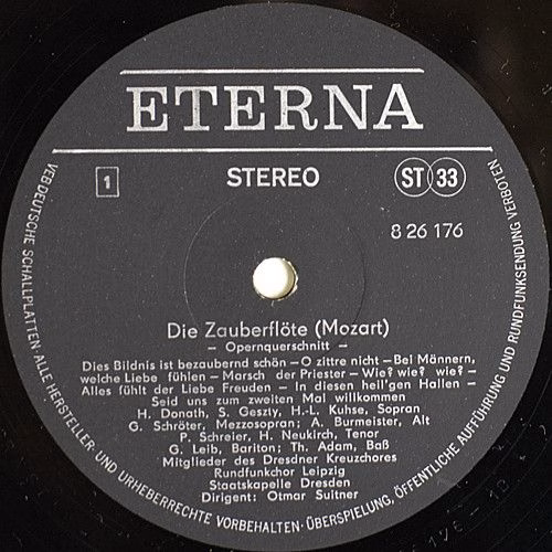 Eterna 8 26 176 - Wolfgang Amadeus Mozart, Theo Adam, Peter Schr - Image 3