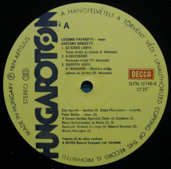 Hungaroton SLPXL 12746 - Luciano Pavarotti - A Magas C Királya - Image 7