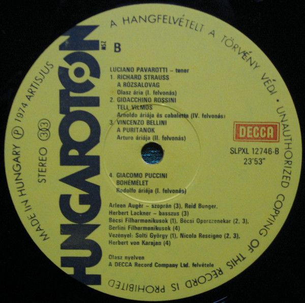 Hungaroton SLPXL 12746 - Luciano Pavarotti - A Magas C Királya - Image 8