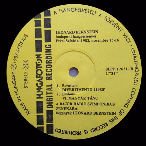 Hungaroton SLPD 12631 - Béla Bartók, Leonard Bernstein, Symphoni - Image 4