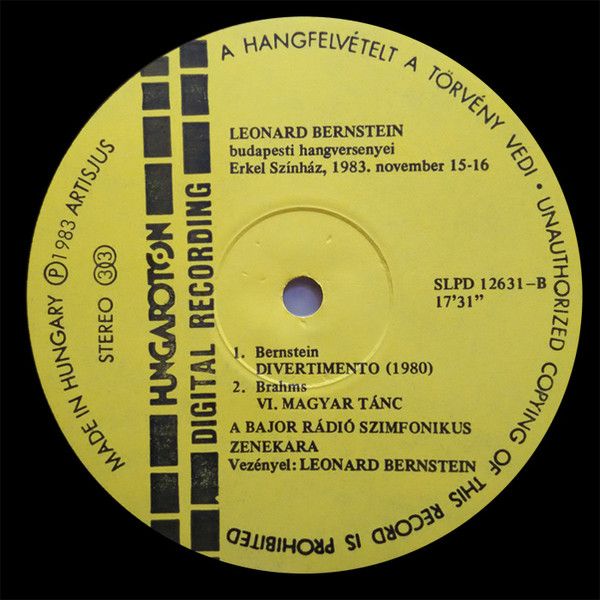 Hungaroton SLPD 12631 - Béla Bartók, Leonard Bernstein, Symphoni - Image 4