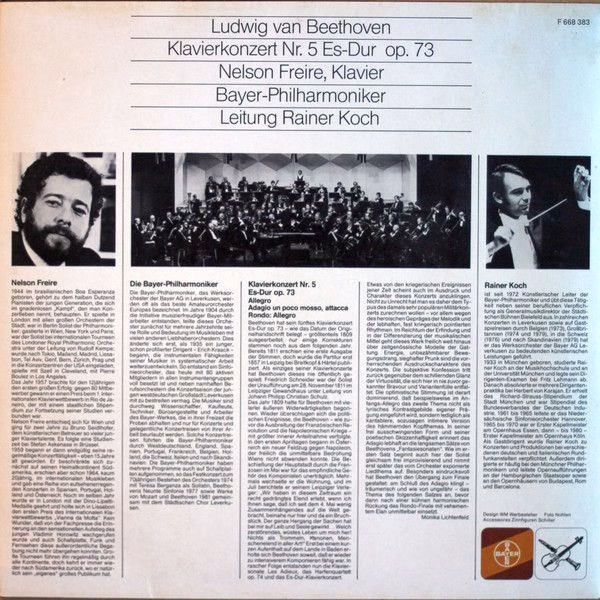Bayer (2) F 668 383 - Ludwig Van Beethoven, Nelson Freire, Raine - Image 2
