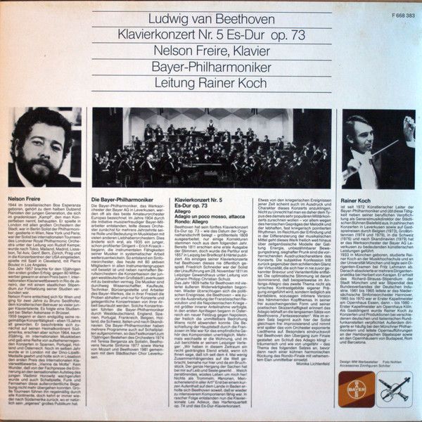 Bayer (2) F 668 383 - Ludwig Van Beethoven, Nelson Freire, Raine - Image 2