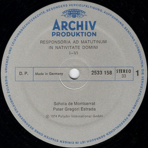 Archiv Produktion 2533 158 - Escolanía De Montserrat, Gregori Es - Image 3