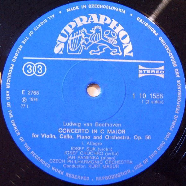 Supraphon 1 10 1558 - Ludwig van Beethoven, Jan Panenka, Josef S - Image 3