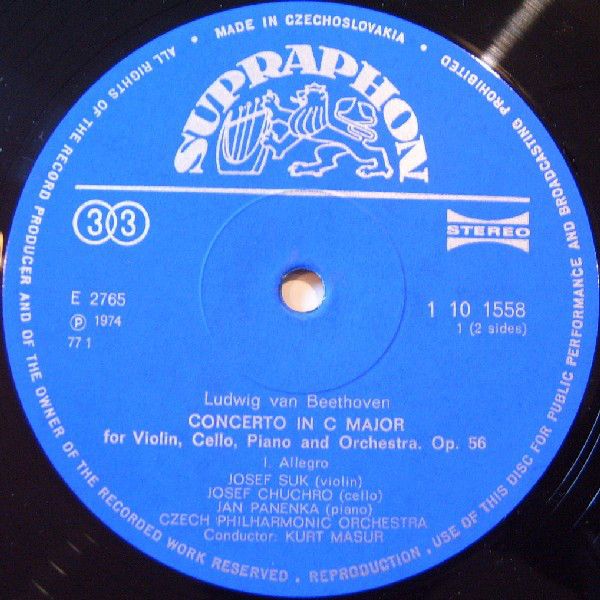 Supraphon 1 10 1558 - Ludwig van Beethoven, Jan Panenka, Josef S - Image 3