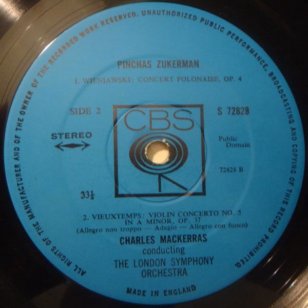 CBS S 72828 - Pinchas Zukerman, Camille Saint-Saëns, Ernest Chau - Image 4